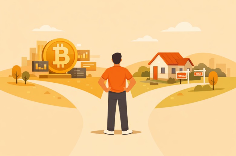 مقایسه رمز ارز و ملک در سرمایه گذاری